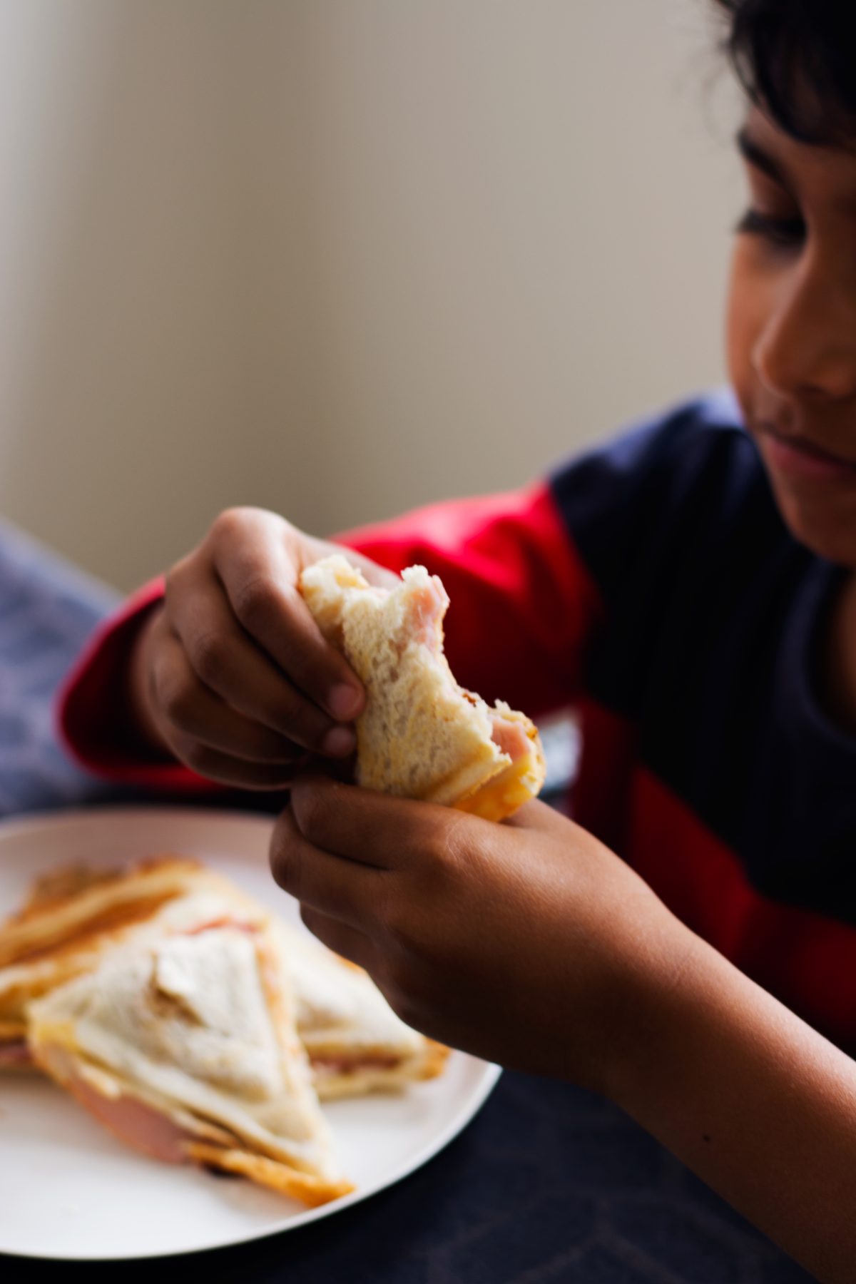 After school Ham and Cheese Jaffles with Tamarind Fig Chutney - thespiceadventuress.com