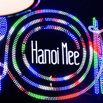 Hanoi Mee Kitchen restaurant neon sign