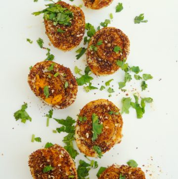 boiled eggs with spices